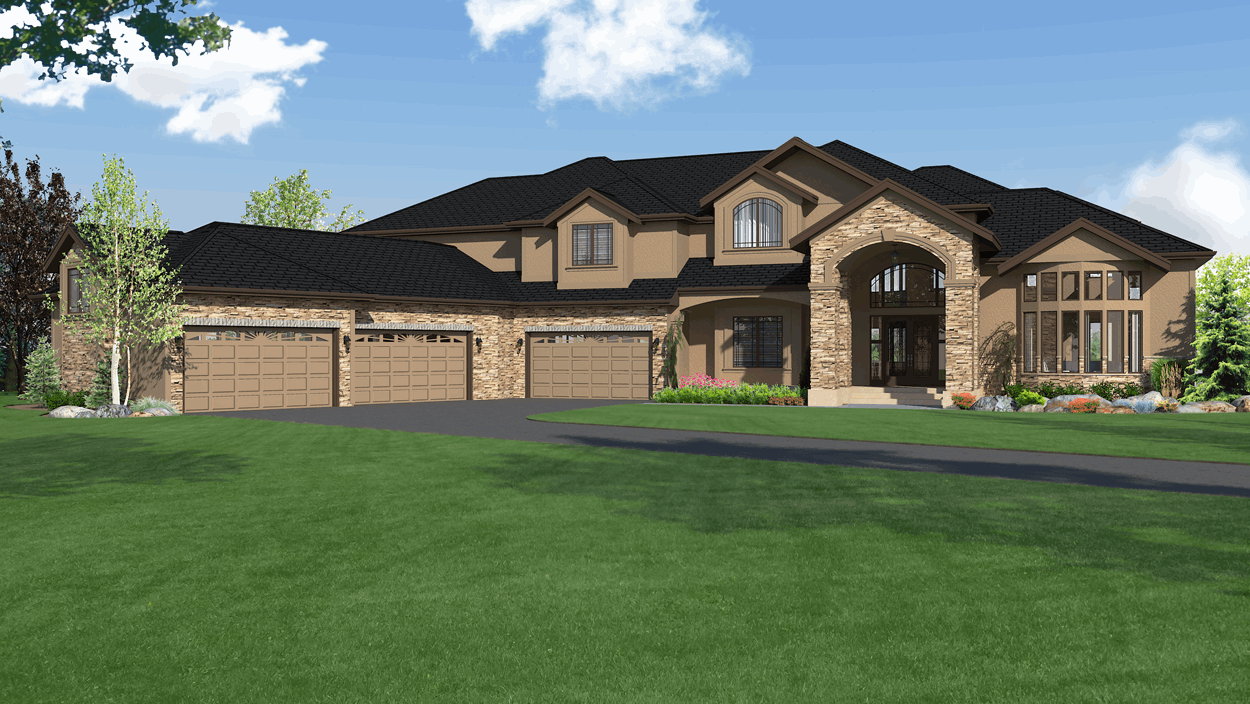 photorealistic exterior house rendering